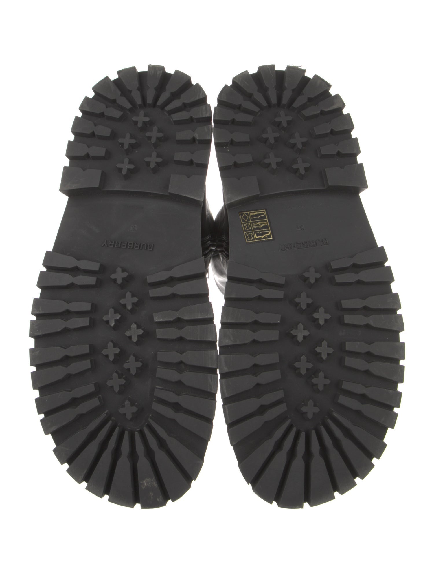 Burberry Leather Combat Boots